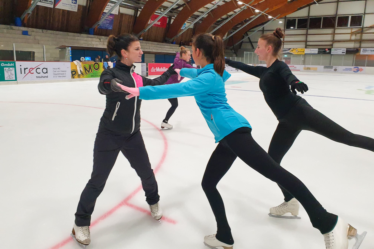 Cristiana Fiacco unterrichtet Eiskunstlauf