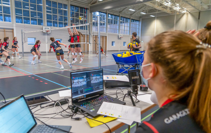 Die NNV Volleyballerinnen produzieren einen interaktiven Livestream in Aarau