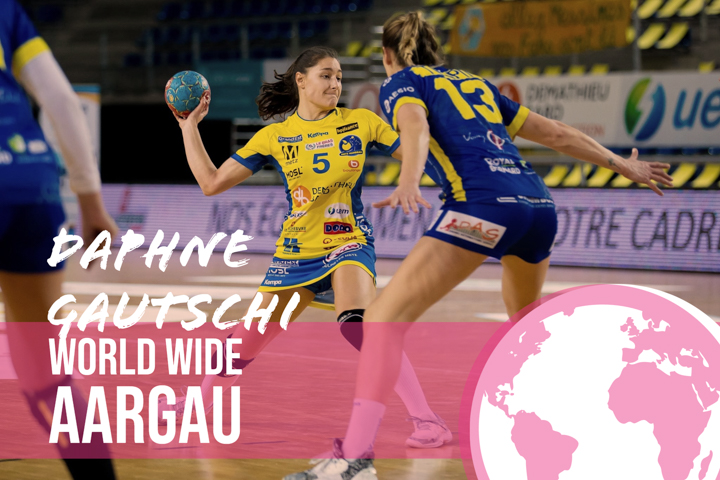 Die Aargauer Handballerin Daphne Gautschi in Aktion