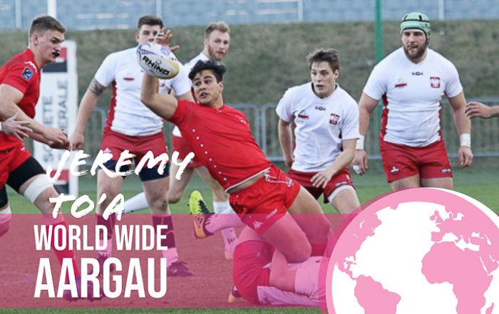 Rugby Spieler Jeremy To'a in Aktion