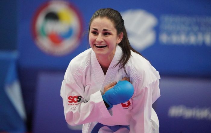 Karateka Elena Quirici freut sich über die Olympia Qualifikation
