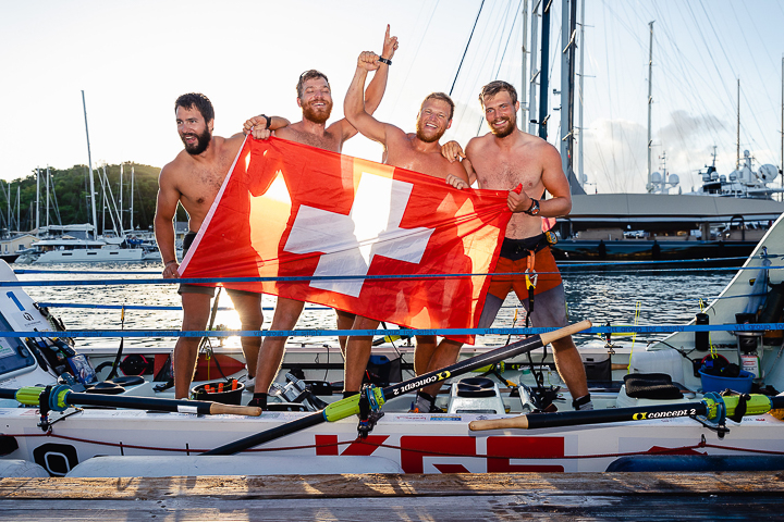 Grosser Jubel beim Team Swiss Raw nach der erfolgreichen Atlantiküberquerung