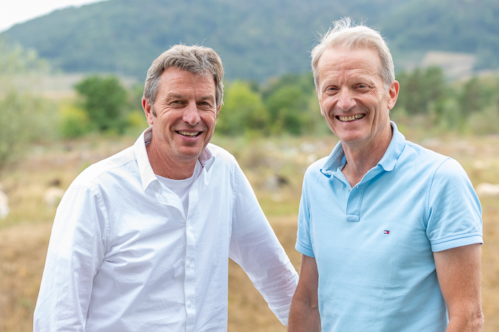 Portraitbild von Christian Koch und Gianin Müller, Co-Präsidenten des Schweizerischen Schulsporttags