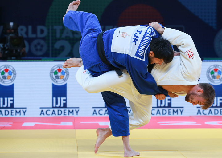 Der Aargauer Judoka Nils Stump im Einsatz am Grand Slam in TelAviv