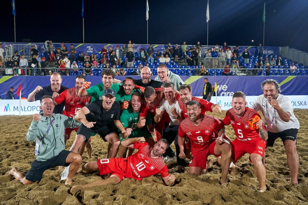 Schweizer Beachsoccer Nati gewint Gold an den European Games