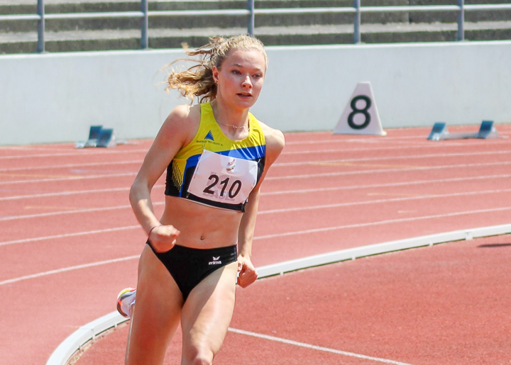 Sprinterin Fabienne Hoenke in Aktion