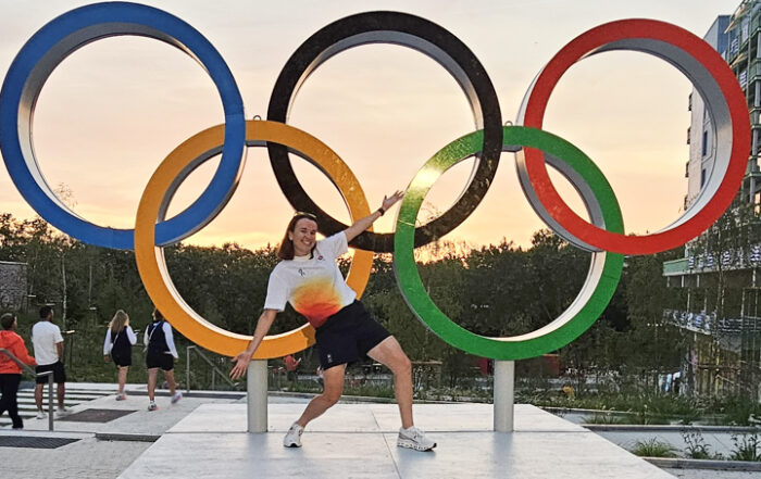 Portraitbild von Bahnradfahrerin Michelle Andres an den Olympischen Spielen in Paris