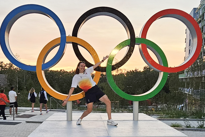 Portraitbild von Bahnradfahrerin Michelle Andres an den Olympischen Spielen in Paris